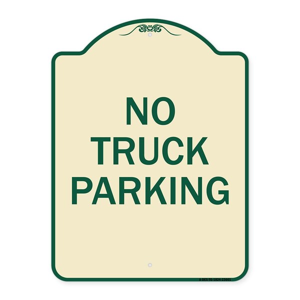 No Parking No Truck Parking Heavy-Gauge Aluminum Architectural Sign, 24" x 18", TG-1824-23661